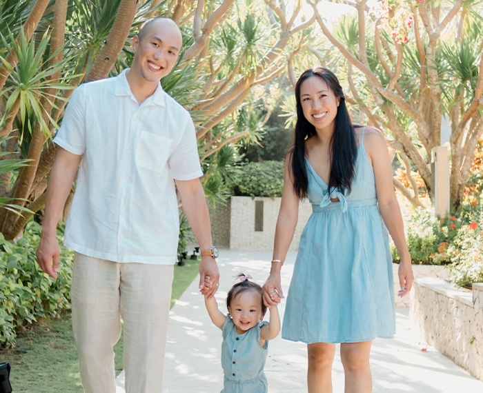 Doctor Suh his wife and daughter