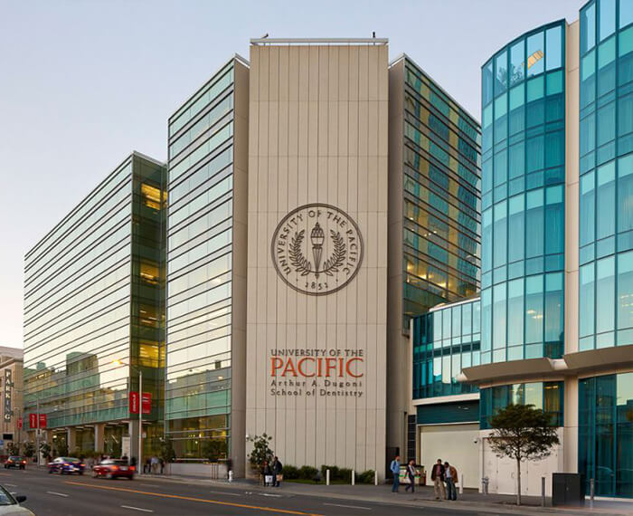 Outside view of dental school building