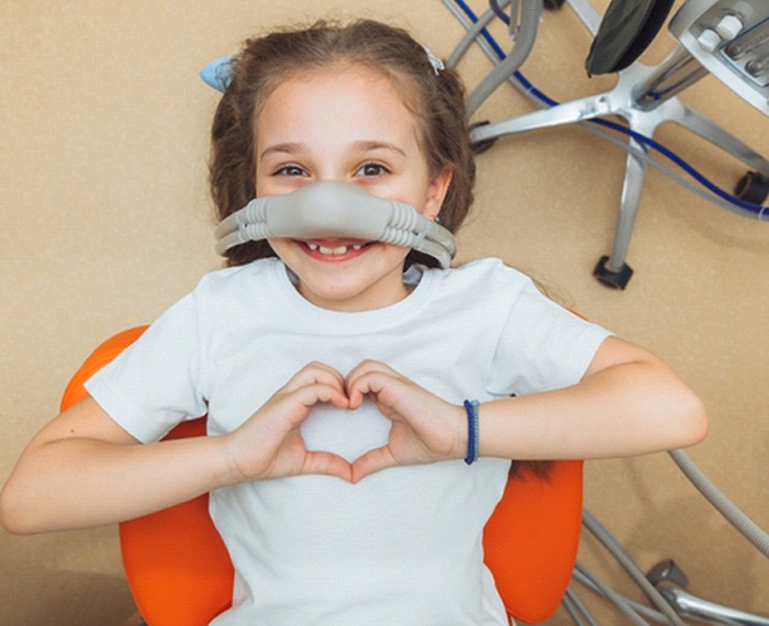 Child receiving sedation dentistry