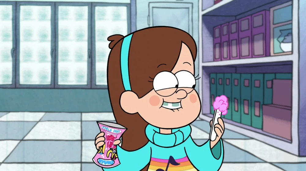 Mabel Pines from Gravity Falls smiling with her braces